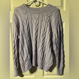Banana Republic Gray Cable Knit Sweater